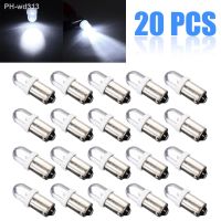 20pcs 12V T11 T4W BA9S H6W 1895 1SMD LED Turn Signal Lamp White Car Dashboard Light Bulb Car Styling