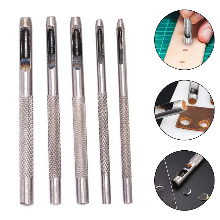 Tool Nest 5 PCS Leather Round Shape Hole Punch Set Belt Watch Band