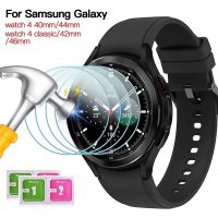 Tempered Glass For Samsung Galaxy Watch 4 40mm 44mm Watch 4 Classic 42mm 46mm HD Clear Screen Protector Film Glass Strap Clamps