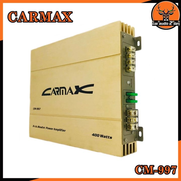 เพาเวอร์แอมป์ติดรถยนต์ดีๆ-carmax-รุ่น-cm-997-class-ab-2ch-สีทอง-กำลังขับ110wx4-1ohm-ขับกลางได้-ขับเบสได้-เบสแน่น-เสียงดี