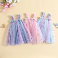 Toddler Dress Kids Girls Party 2023 Summer Sleeveless Stars Print Tutu Dress Layered Tulle Dress Princess Birthday Dresses  by Hs2023