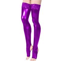 【ขายดี】 Medias De Retazos Encaje Talla Grande Para Mujer Accesorios Que Combinan Todo Calcetines Largos Brillantes Para Medias Altas HAS Hasta El Muslo Baile Club Nocturno