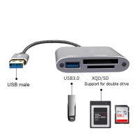 3 in1 USB 3.0 Multi function Fast Transmission XQD Micro SD Memory Card Reader High Speed Transmission Card Reader