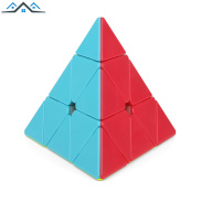 Plastic S2 Pyramid Speed Cube 3x3x3 Triangle Cube Puzzle Magic Cube Puzzle