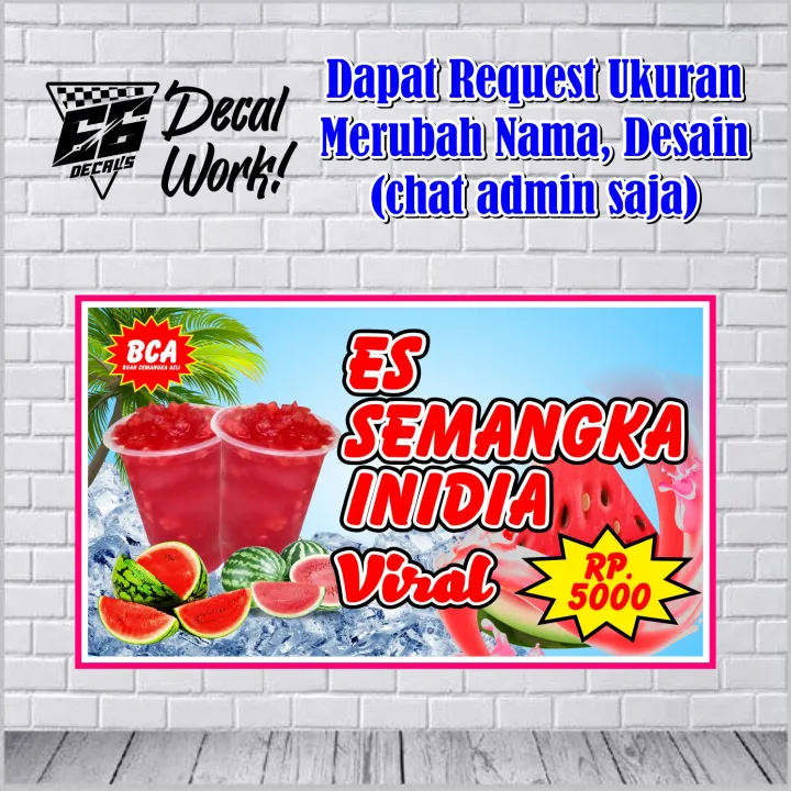 Spanduk Banner Es Semangka India Viral Lazada Indonesia