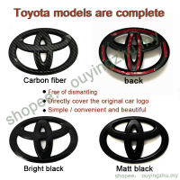 โลโก้ TOYOTA Yaris CAMRY โคโรลล่า Vios โลโก้ Rav4ตราสัญลักษณ์รถพวงมาลัยด้านหน้าและด้านหลังป้ายฟรีถอด12 13 14 15ซม.