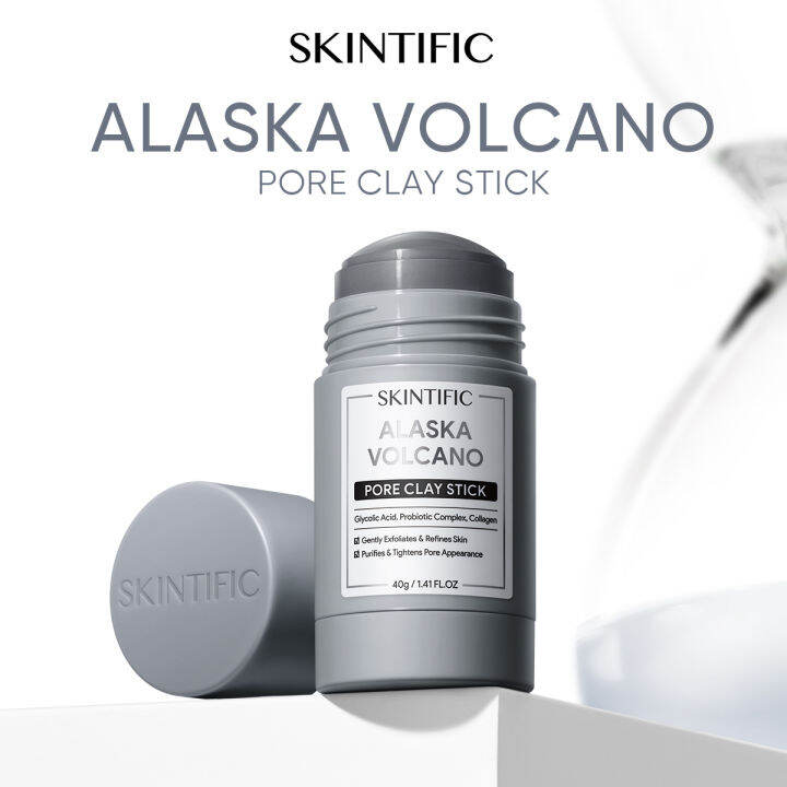 【NEW LAUNCH】SKINTIFIC Alaska Volcano Pore Clay Mask Stick Glycolic Acid