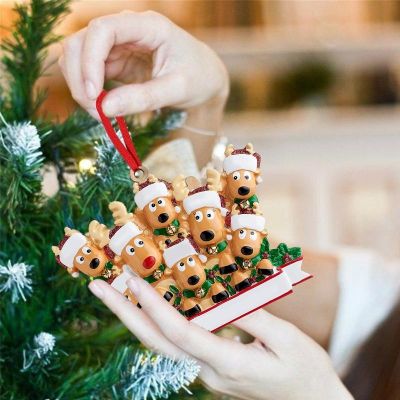 Christmas Tree Ornament Reindeer Family Cute Deer Shaped Christmas Decor Xmas Hanging Pendant To Enhance Xmas Atmosphere Supply