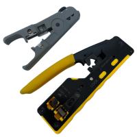 CAT5 CAT6 Pass Through Crimper Crimping Tool for Standard RJ45 RJ12 Connectors CAT6A Shielded Modular Plugs