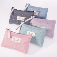 Tas Kosmetik Floral Fashion Tas Make Up Travel Wanita Kanvas Kantung Ritsleting Tas Perlengkapan Mandi Wanita Gaya Jepang Baru