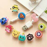 ♡ Cute animal shape bite a break-proof USB data cable security silicone cover ▍MOON