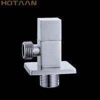 【YF】 Solid Copper Toilet Triangle valve bathroom accessory 1/2x1/2 chrome and black suqare angle