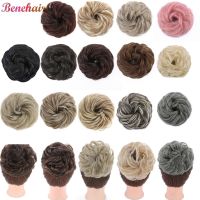 Benehair 45g SyntheticScrunchie Curly Chignons Elastic Hair Piece Updo Donut Chignon With Rubber Band Wrap Bun 31 Colors