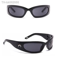 ✱♀ Dropshipping Moon Rectangular Sunglasses Women Man Vintage Outdoor Cycling Sports Hip Hop Punk UV400 Trend Female Sun Glasses