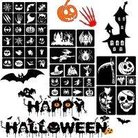 【hot】┋  Pcs Glitter for Kids Pumpkin Design Temporary Stickers Painting Set