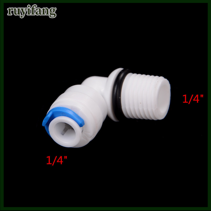 ruyifang-5pcs-1-4-ชายด้าย-1-4-od-tube-ro-water-elbow-quick-connector