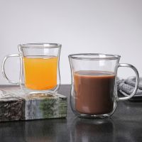 ถ้วยชาใสแบบชั้นแขวนแก้วคู่แก้วสำหรับมื้อเช้าถ้วยวิสกี้ขนาดเล็กทำด้วยมือถ้วย ANOXIA22IA0ใสแบบถ้วยกาแฟเอสเปรสโซเครื่องดื่มชาถ้วยกาแฟ