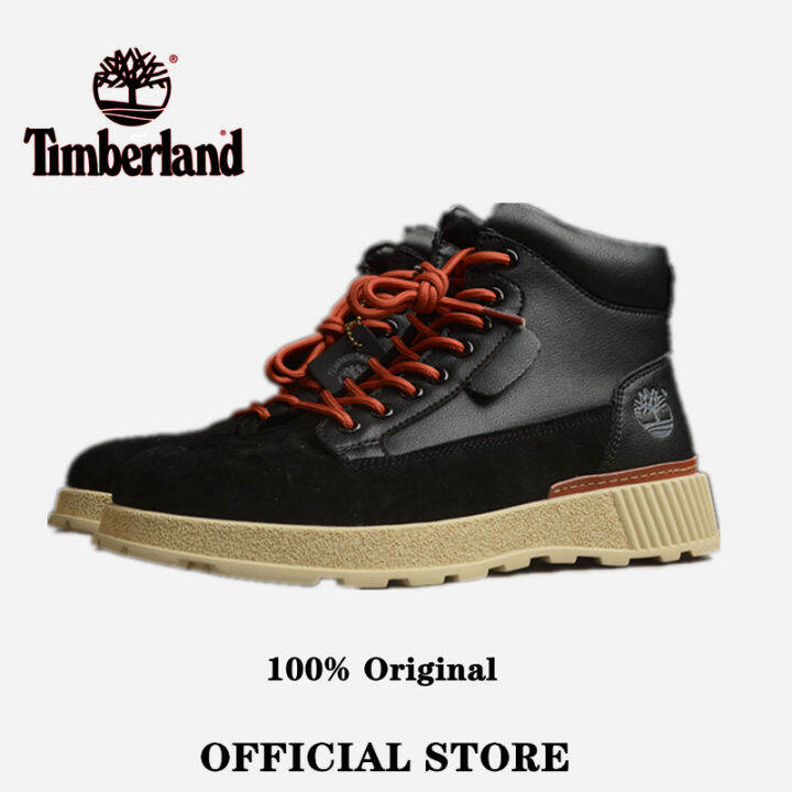 timberland black red