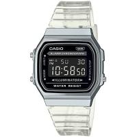 CASIO นาฬิกาข้อมือ CASIO มาตรฐาน A168XES-1BJF โครงกระดูกสำหรับผู้ใหญ่และเพศสีดำ