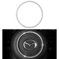 ZOGO For Mazda Stee Wheel Logo Emblem Center Round Cap Decals Stickers 3 6 CX3 CX-3 CX5 CX-5 MX5 MX-5 Interior Decoration