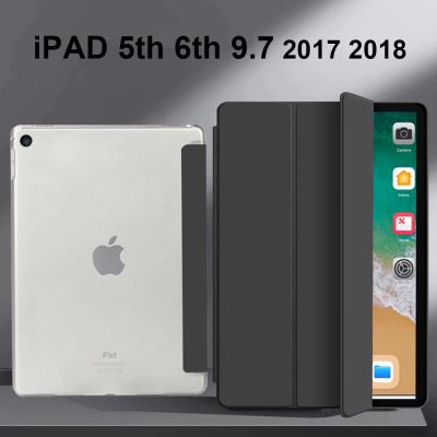 【DT】 hot  For Apple iPad 5 6 Tablet Case Three Fold Stand Bracket PU Leather Cover For iPad 5th 6th Generation 2017 2018 Auto Wake Funda