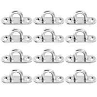 12pcs M5 U shape 304 Stainless Steel M5 Ceiling Wall Mount U Hook Anchor Hanger with Self-tapping Screws for Yoga Swing Strap