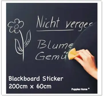 Extra Large Removable Chalkboard Paper Roll with 5 Color Chalks, Self- Adhesive Blackboard Sticker 