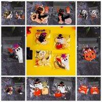 ฮาโลวีน halloween accessories SUNNYDOLL 100PCS ฟักทองฟักทองฟักทอง ถุงขนมพลาสติกฮาโลวีน กาวในตัว โกสต์ผี ถุงของขวัญบิสกิตฮาโลวีน ทนทานต่อการใช้งาน พลาสติกทำจากพลาสติก วันเกิดของสตรี