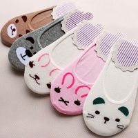 CODHai Nan Beauty Invisible Socks No Show Nonslip Loafer Liner Low Cut Cartoon Animal