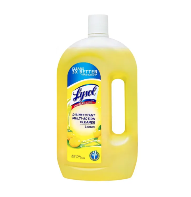 LYSOL Disinfectant MultiAction Liquid Cleaner (Lemon Scent) 900 mL