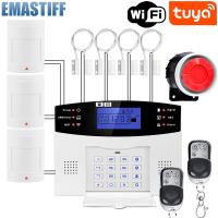 【LZ】☁♤  Wireless WIFI GSM Home Security Alarm System For Tuya Smart Life APP With Motion Sensor Detector Compatible With Alexa   Google