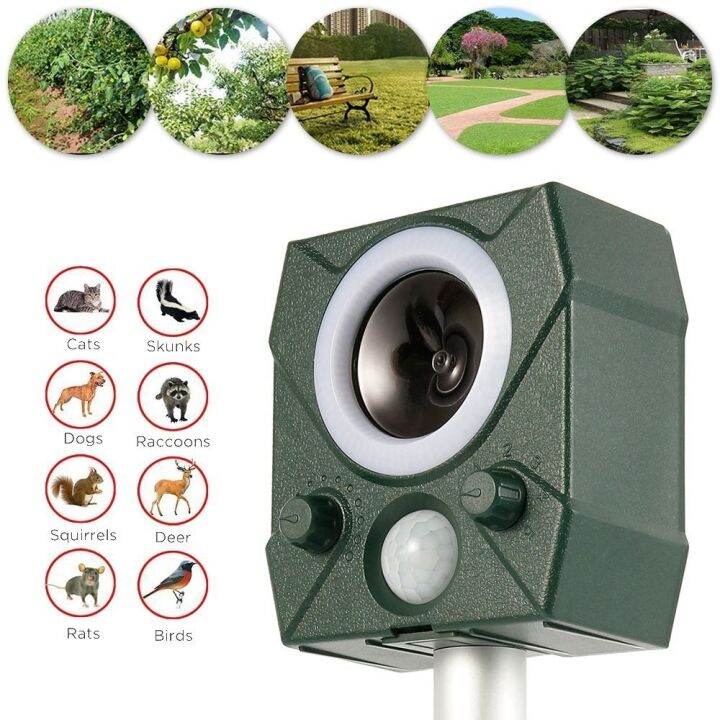 TRYANY Waterproof Seagull Pigeon Sonic Humane Ultrasonic Chaser Pest