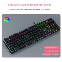 Aulu S Mechanical Wired Keyboard Gaming Usb Wired Game 104 Keys Mixed Light For Laptop Computer Pc Gamer Mouse Accessories