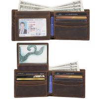 【CC】❀┇✈  Men Wallet Multifunction Money Clip Blocking Mens Short Card Holder Anti-Theft Note Purse