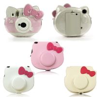 กระเป๋าเคสใส่กล้องหนัง PU กรอบคริสตัลใสมี W8h6สำหรับกล้อง Fujifilm Instax Mini Kitty CameraCamera เคสและกระเป๋า