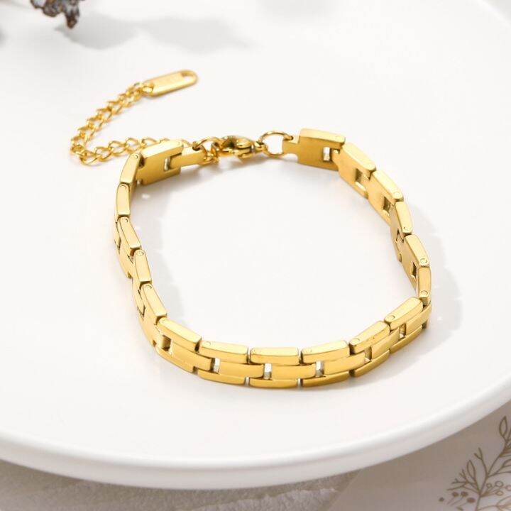 cod-version-of-titanium-steel-strap-bracelet-female-electroplating-real-gold-fade-high-quality-and-stainless-wholesale