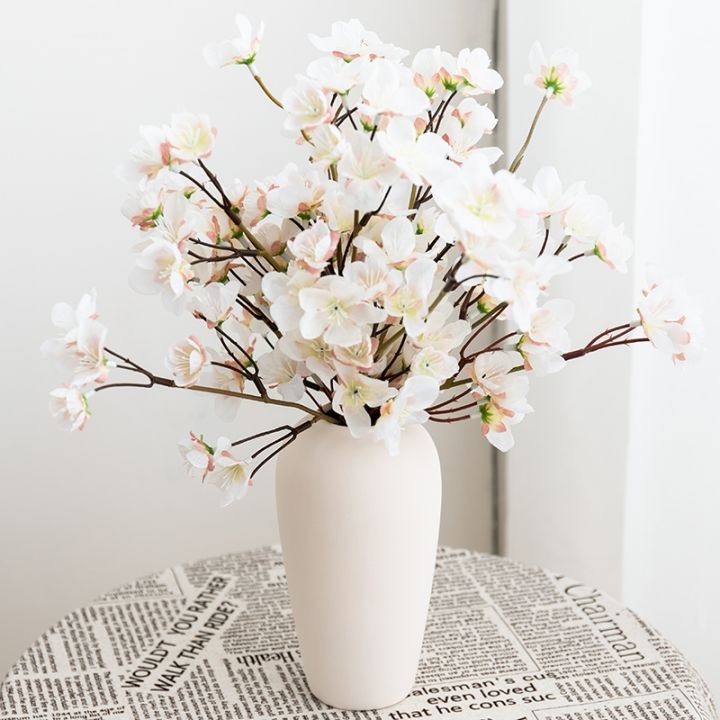 cw-3pc-silk-artificialwhiteblossom-weddingdecoration-highsimulation-fakehome-bouquet-pink-hot