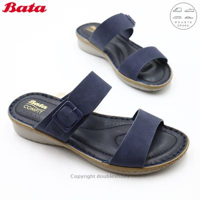 Bata Comfit รองเท้าแตะผู้หญิง พื้นนุ่มพิเศษ เบามาก สีกรม รุ่น 661-9719 ไซส์ 3-8 (36-41)