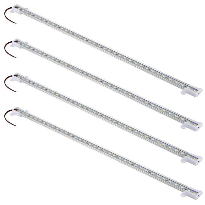 4X 50CM 12V 36 LED 5630 SMD Hard Strip Bar Light Aluminum Rigid White