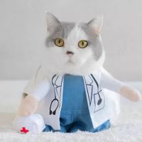 Pet Halloween Costume Funny Dog Cat Doctor Costume Pet Doctor Clothing Funny Cosplay Clothes Dress Apparel Outfit Uniform Manner