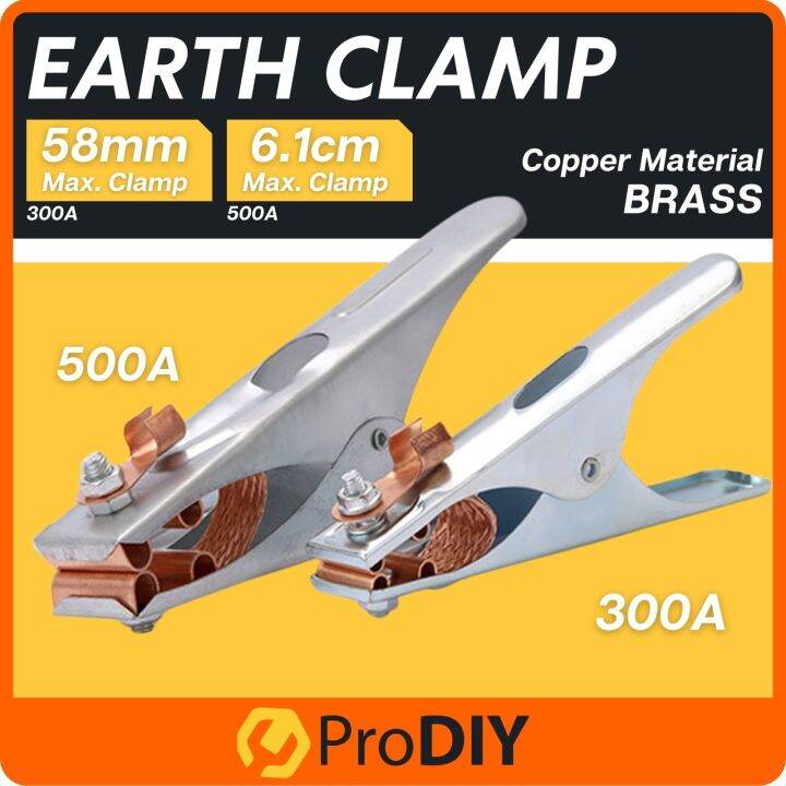 300 / 500 Amp Welding Cable Earth Clamp Earth Ground Cable Clip Clamp