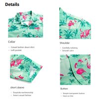 เสื้อเชิ้ต ทรงหลวม สไตล์ฮาวาย สำหรับผู้ชาย 2021 Casual Shirt Men Short Sleeve Beach Shirt