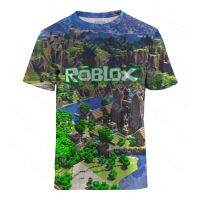 Kids Robloxs Tshirt for Boy Roblox Game Printing  Round Neck Birthday Party Top  5-14years Old