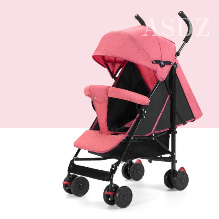 Baby stroller is ultralight, portable, can sit and lie down, easy to