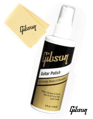 GIBSON  น้ำยาเช็ดทำความสะอาดกีตาร์ ของแท้ 100% รุ่น Polish + ผ้าเช็ดของแท้จาก Gibson ** Made in USA **