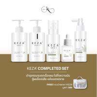 KEZA Completed Set แชมพู+ทรีทเม้นท์+แอมเพิล+ออยล์+แฮร์สเปรย์ บำรุงครบจบทุกเรื่องผม ไม่ทิ้งความมัน กู้ผมช็อตเสีย แห้งแตกปลาย ขาดหลุดร่วงง่าย