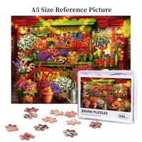 Flower Market Stall Wooden Jigsaw Puzzle 500 Pieces Educational Toy Painting Art Decor Decompression toys 500pcs