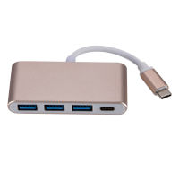 typec เลี้ยว usb3.0 แท่นวางสี่ในหนึ่งเดียว USB เครื่องแยกสาย type หนึ่งสำหรับสี่ HUB ฮับ pd ชาร์จไฟ