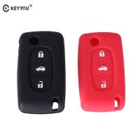 【Wrist watch】 KEYYOU 3 Buttons Silicone Car Cover 206 207 307 308 407 408 Citroen C3 C4 C5 C8 Styling