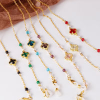 New fashion Beads masker glasses dual-use lanyard Glass jewel pearl masker lanyard metal beads glasses chain masker chain necklace jewelry earphone ch